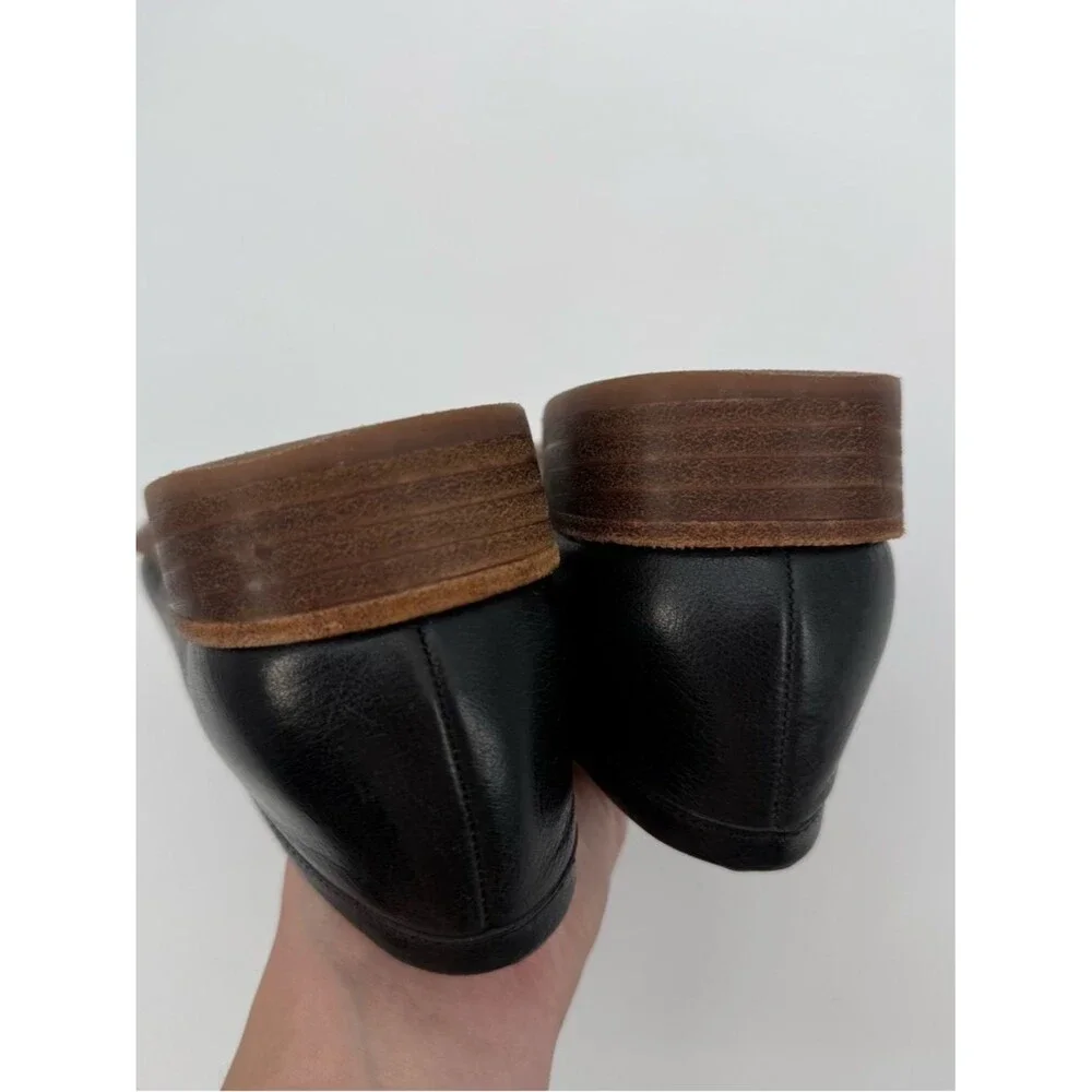 Madewell Black Leather Loafers Frances Classic Size 8 Business